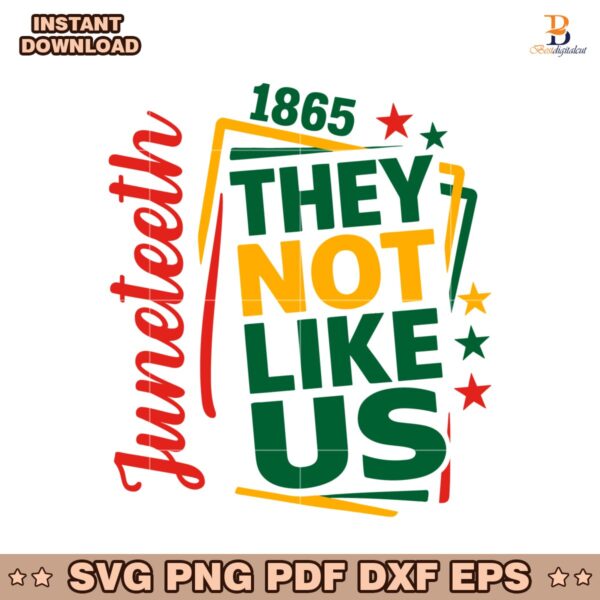 They Not Like Us Juneteenth 1865 SVG Printable