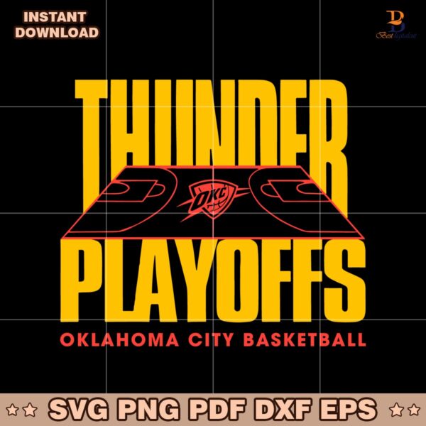 Thunder Playoffs Oklahoma City Basketball 2025 SVG