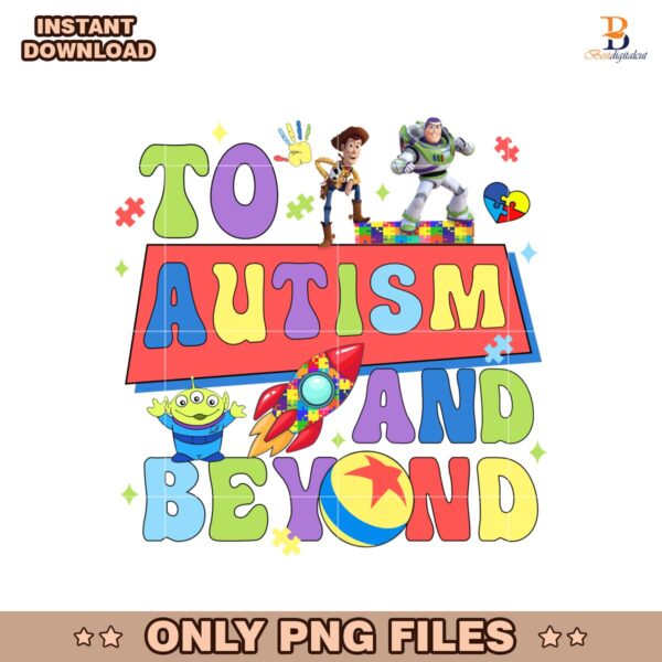 To Autism And Beyond Toy Story Character Puzzle PNG