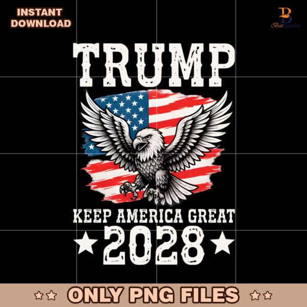 Trump Keep America Great 2028 PNG Sublimation