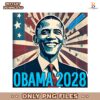 Vintage Barack Obama 2028 America Flag PNG