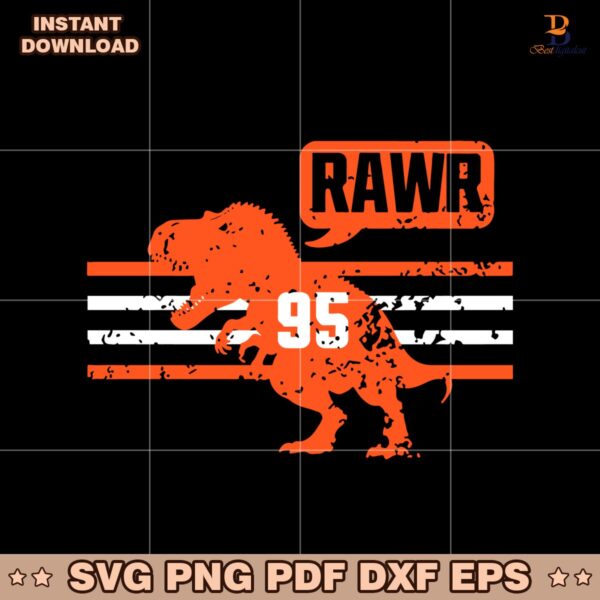 Vintage Cleveland Browns Trex Myles Garrett Rawr SVG