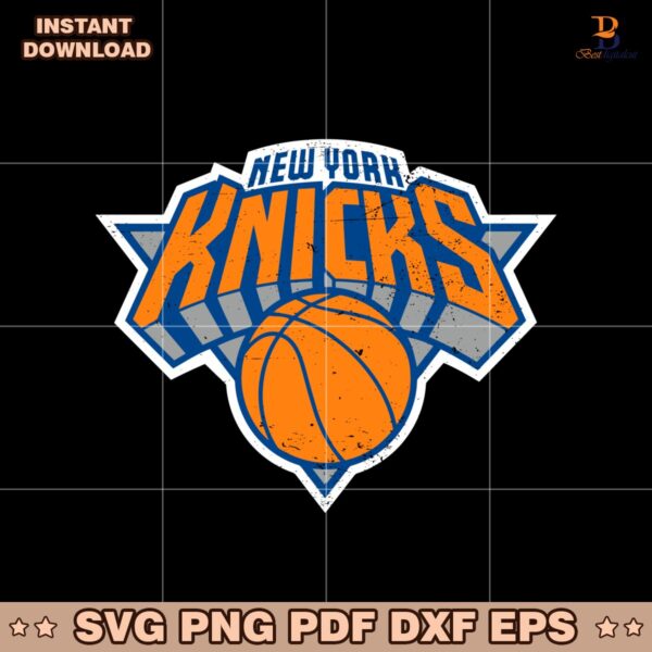 Vintage New York Knicks Distressed Team Logo SVG