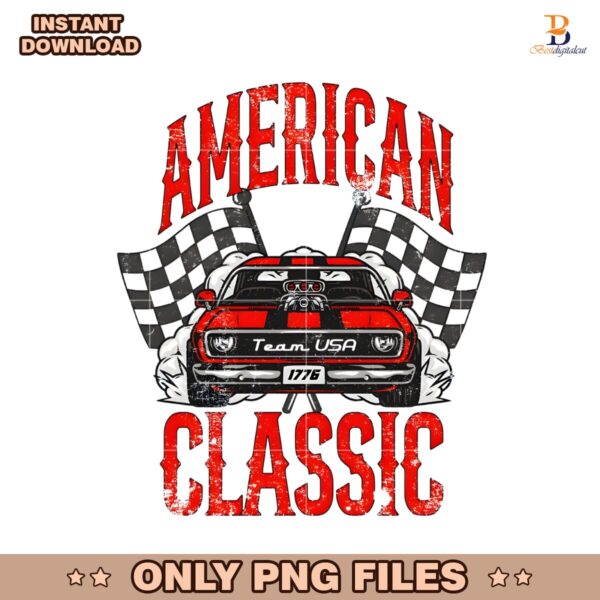 4Th Of July American Classic Car Racing Usa 1776 PNG