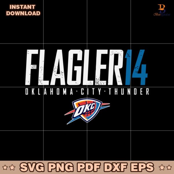 Adam Flagler 14 Oklahoma City Thunder Elite SVG