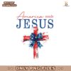 America Needs Jesus Cross Fourth Of July Bow PNG