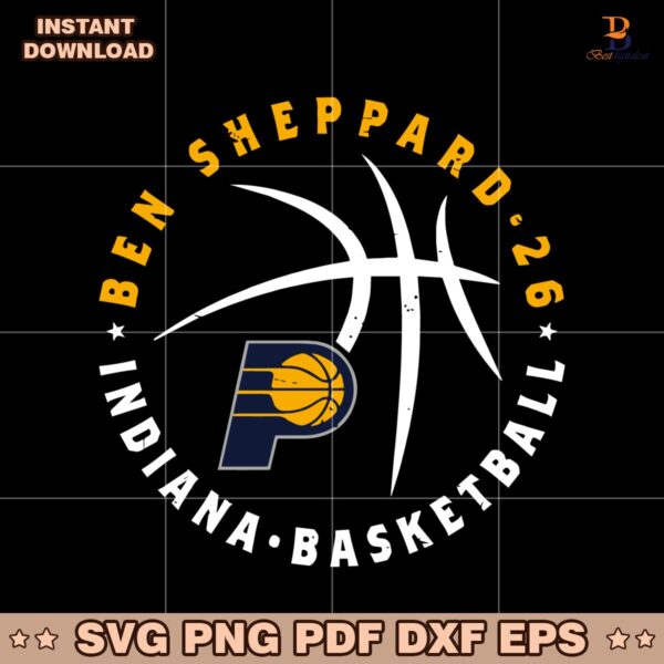 Ben Sheppard Indiana Pacers Basketball Player Ball SVG