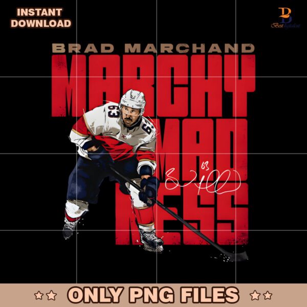 Brad Marchand Marchy Madness Florida Panthers Player Signature PNG