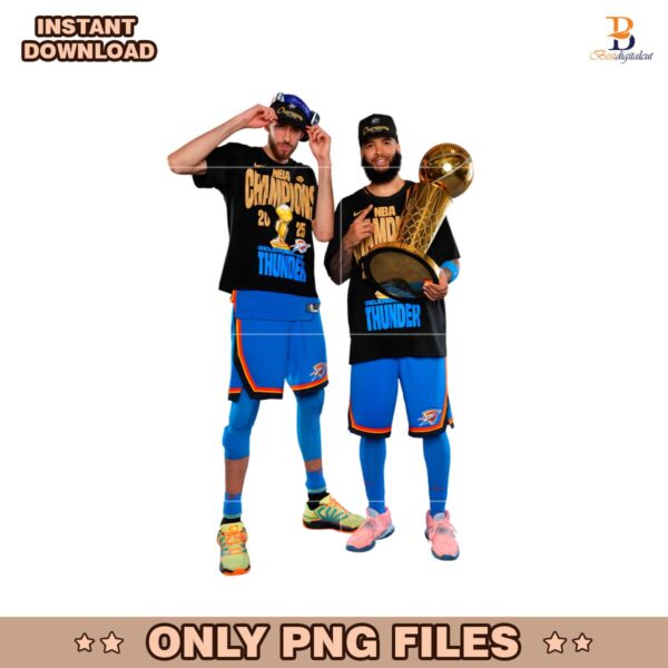 Chet Holmgren Kenrich Williams 2025 Nba Champions Celebration Pose PNG