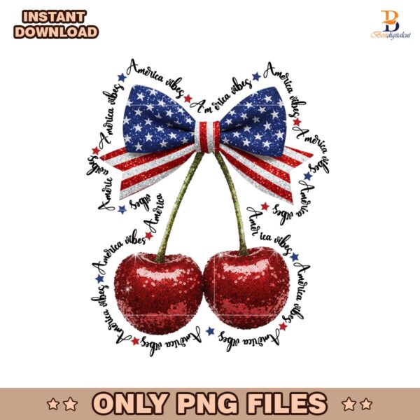 Coquette Fourth Of July Cherry Bow America PNG