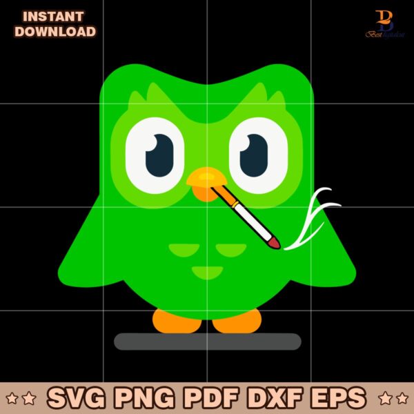 Duolingo Owl Smoking Meme Funny Language Learning SVG