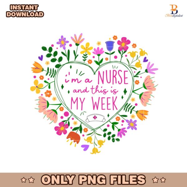 Floral Heart Nurse Life Happy Nurse Week 2025 PNG