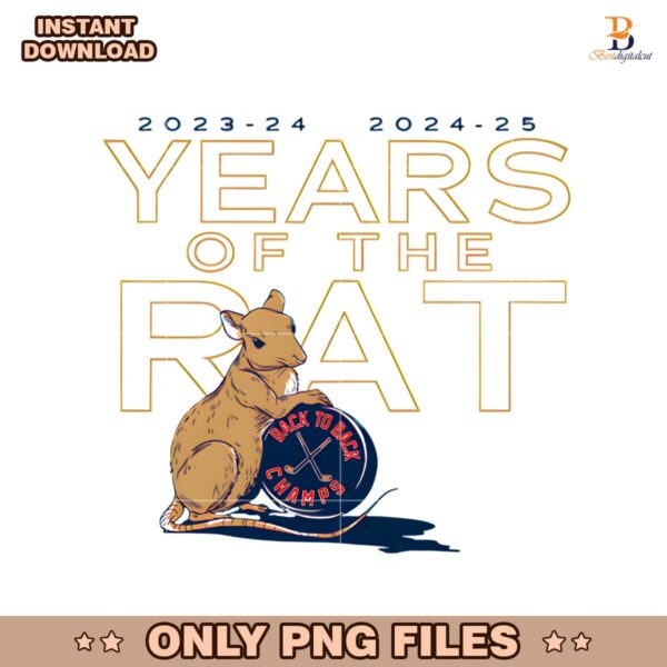 Florida Panthers Years Of The Rat Back To Back Champs PNG