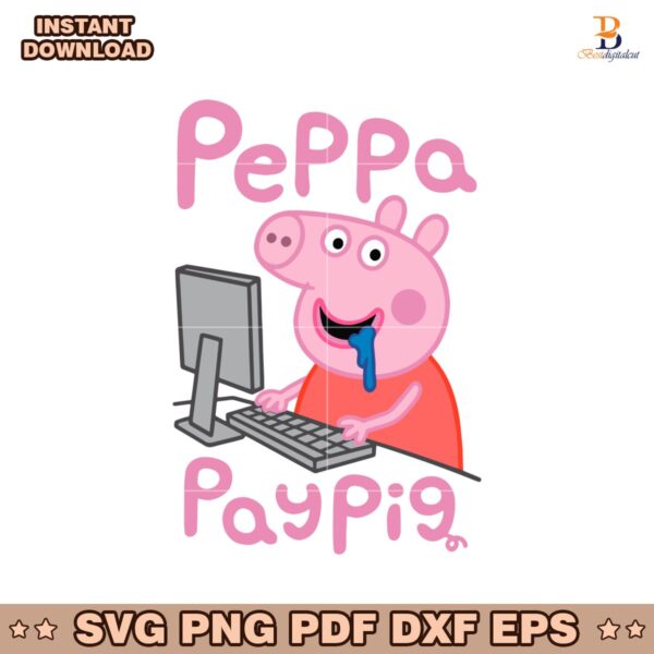 Funny Parody Pay Pig Cartoon Meme Internet Culture Fans SVG