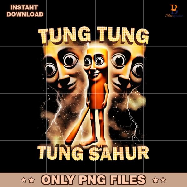 Funny Tung Tung Tung Sahur Brainrot Character Meme PNG