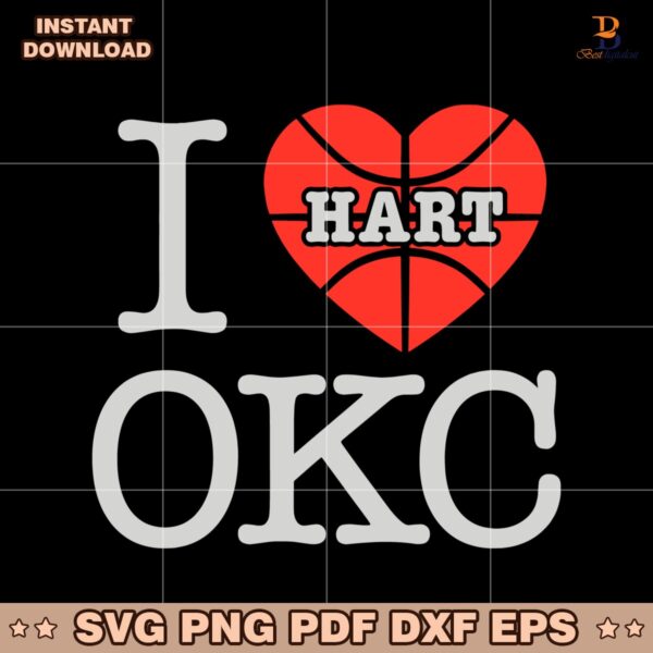 I Hart Okc Basketball SVG