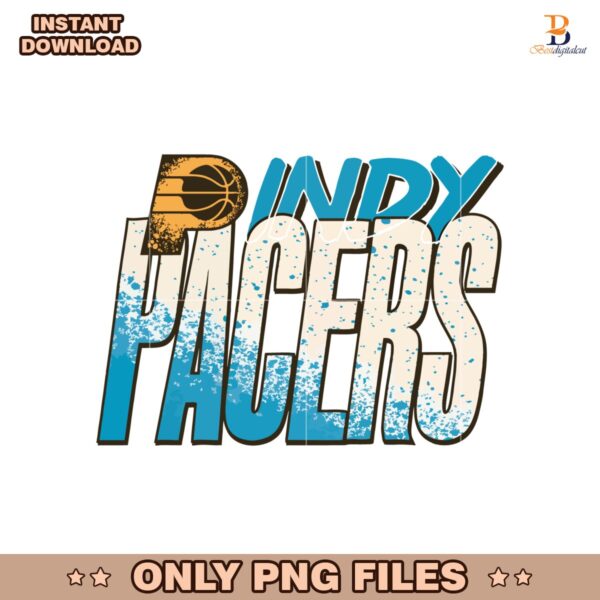 Indiana Pacers City Edition Distressed Text Graphic PNG