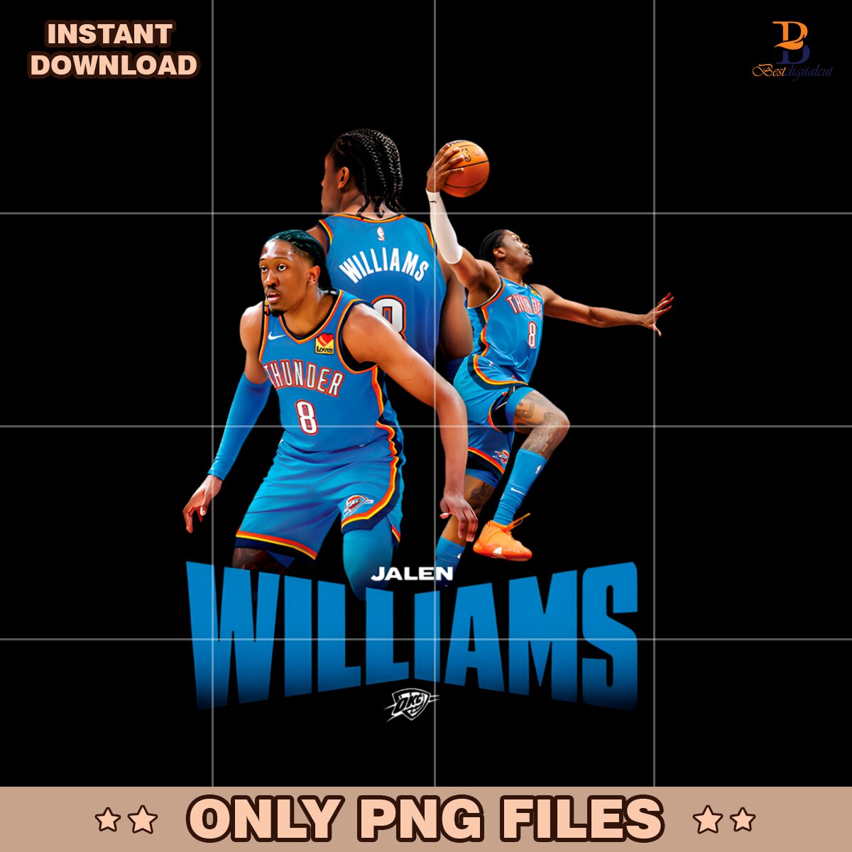 Jalen Williams Okc Thunder Basketball Player PNG