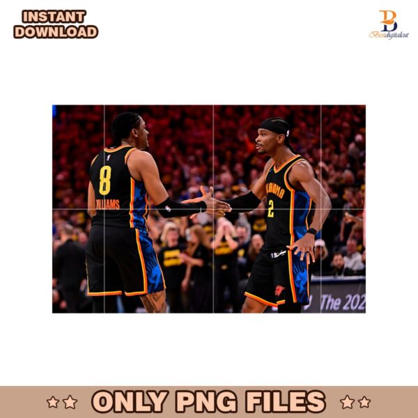 Jalen Williams Shai Gilgeous Alexander Oklahoma City Thunder Game Moment PNG