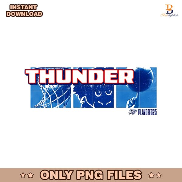 Ladies Oklahoma City Thunder 2025 Playoff Block PNG