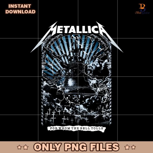 Metallica For Whom The Bell Tolls Graveyard Bell Storm Art PNG