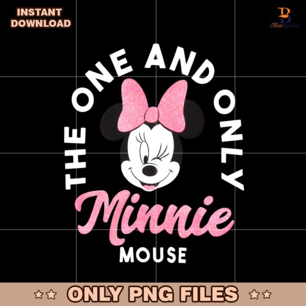 Minnie Mouse The One And Only Glitter Bow PNG
