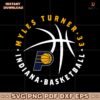 Myles Turner Indiana Pacers Basketball Player Ball SVG