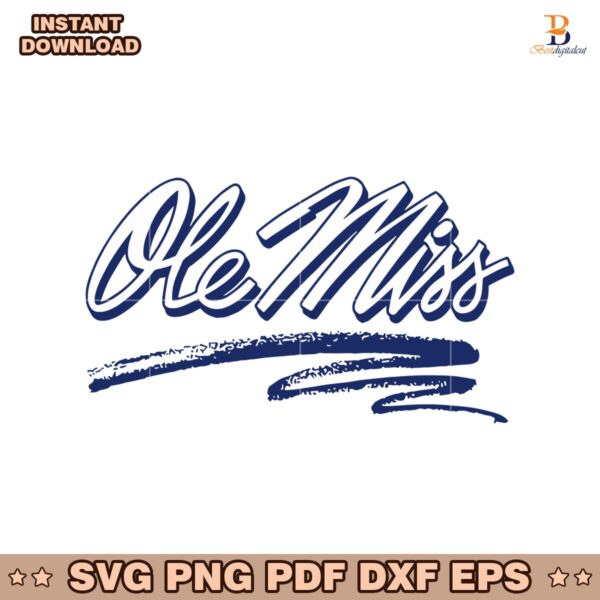 Ole Miss 1988 Script SVG