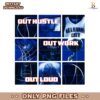 Out Hustle Out Work Out Loud Okc Thunder 2025 Playoff Grid PNG