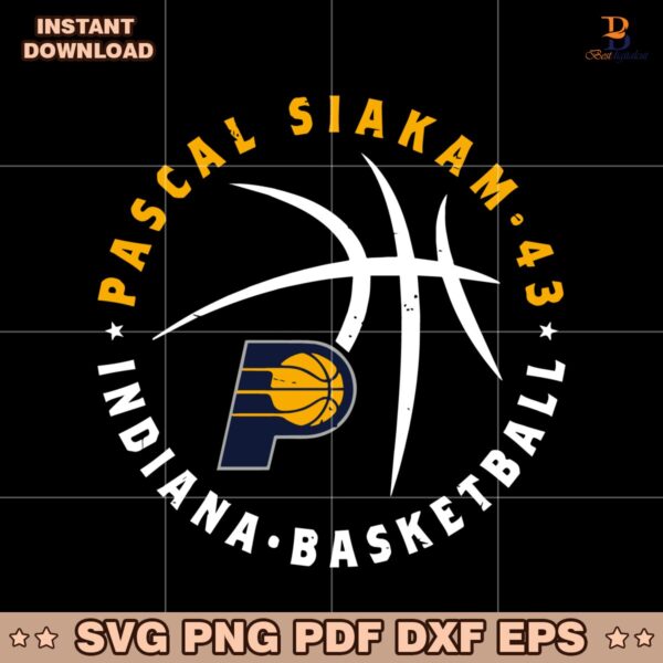 Pascal Siakam Indiana Pacers Basketball Player Ball SVG