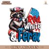 Red White And Feral Funny Usa Raccoon Hotdog PNG