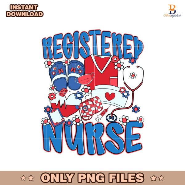 Registered Nurse Retro Patriotic Fourth Of July PNG