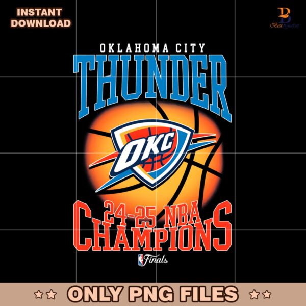 Retro Okc Thunder 2025 Nba Champions Basketball PNG