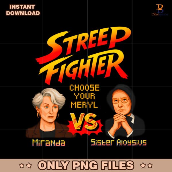 Retro Streep Fighter Choose Your Meryl PNG
