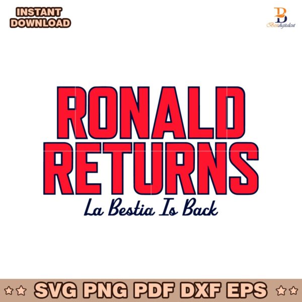 Ronald Acuna Jr La Bestia Is Back Return Statement SVG