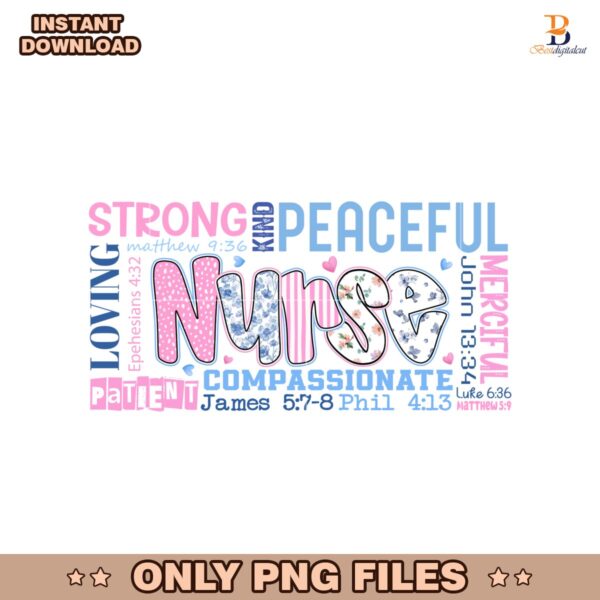 She Is Nurse Scripture Bible Verse PNG