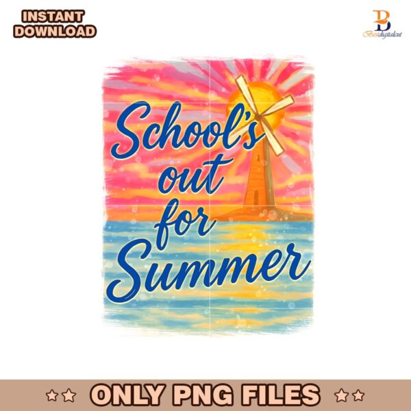 Sunset Schools Out For Summer Last Day Of School PNG