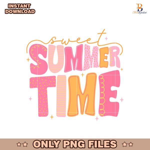 Sweet Summer Time Trendy Groovy Sunshine Spring Vibes PNG