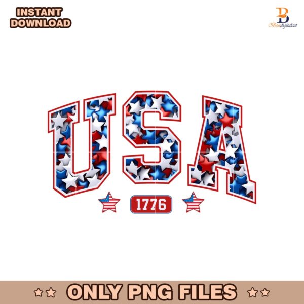 Usa Patriotic 1776 Stars And Stripes Fourth Of July PNG
