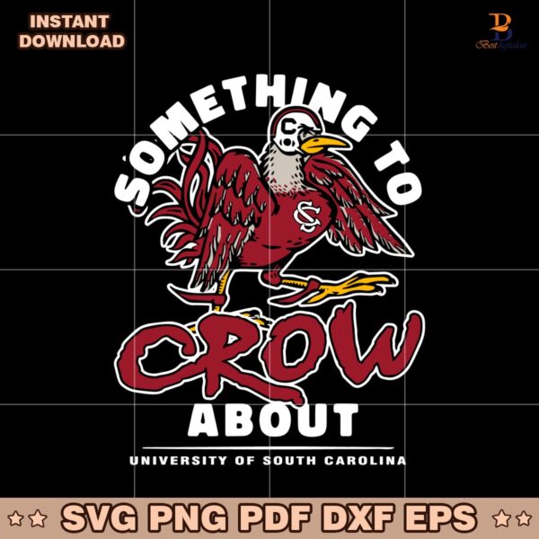 Vintage Carolina Football Something To Crow About Logo Mascot SVG