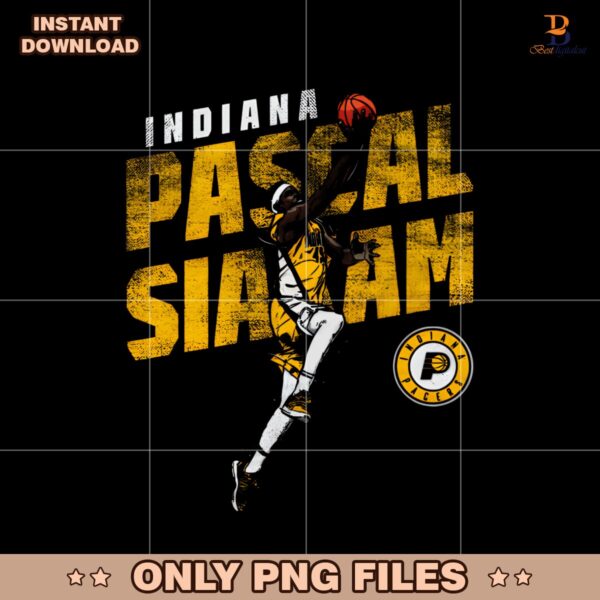 Vintage Pascal Siakam Indiana Pacers Basketball Slant PNG
