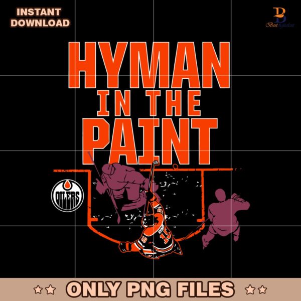 Zach Hyman Edmonton Oilers In The Paint SVG