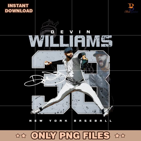 Devin Williams New York Baseball Number Style PNG