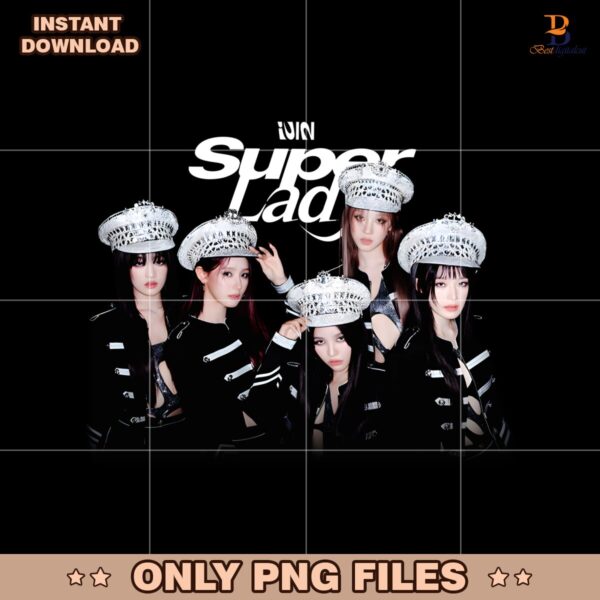I Dle Super Lady Kpop Group Photo Black Outfit PNG