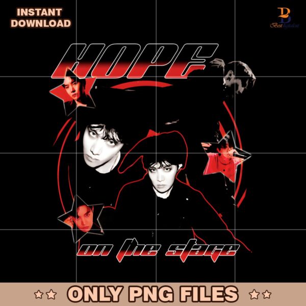 J Hope Bts On The Stage Retro Graphic PNG