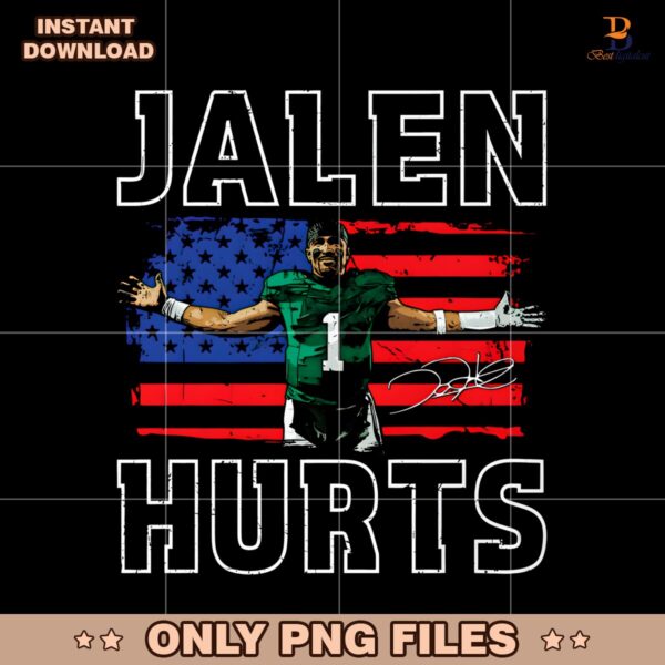 Jalen Hurts Philadelphia Football American Flag PNG