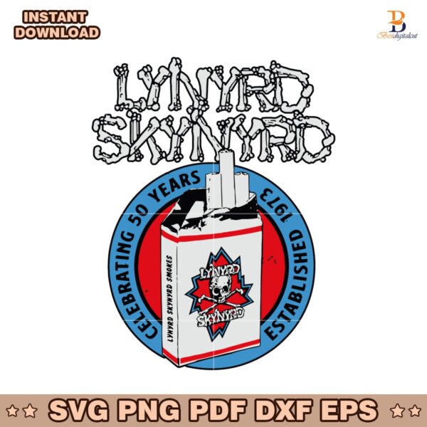 Lynyrd Skynyrd Cigarette Pack 50Th Anniversary Established 1973 SVG