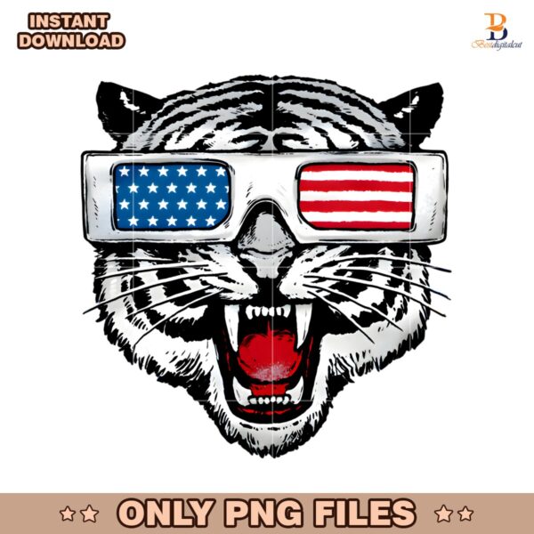 Patriotic Tiger Sunglasses American Flag July 4Th Usa PNG