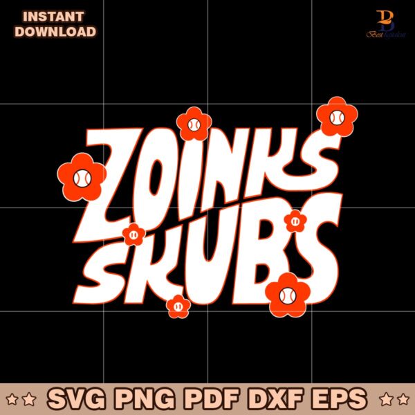 Tarik Skubal Zoinks Skubs Funny Baseball Graphic Groovy Font SVG