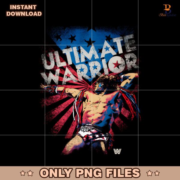 Ultimate Warrior Wrestling Usa Flag Patriotic Fourth Of July PNG
